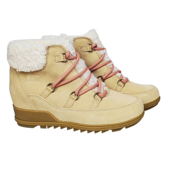 NWT Sorel Evie cozy lace boots ceramic paradox pink suede fur waterproof winter - Picture 6 of 16